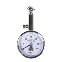 Däcktrycksmätare Analog 60PSI Vit Visare Med Peak Hold Auto Gage